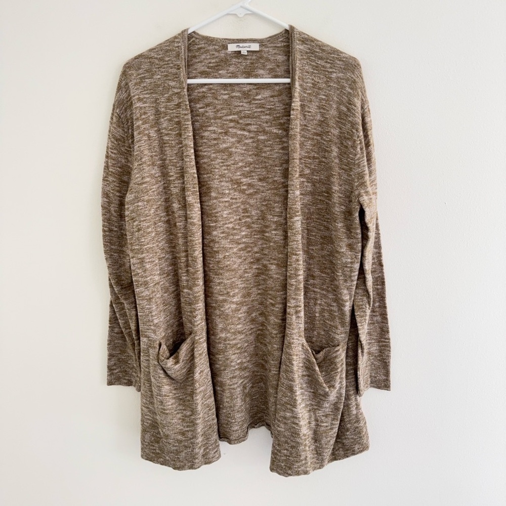 Madewell Green Marbled Knit Open Cardigan Medium